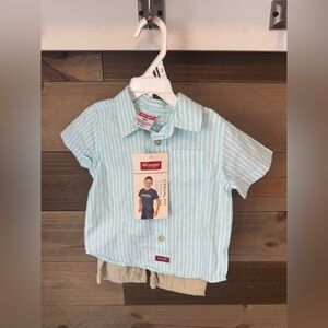NWT boys infant Wrangler 2 piece outfit size 18 Months
